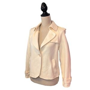 Talbots Double Knit Winter White Wool Jacket/Blazer